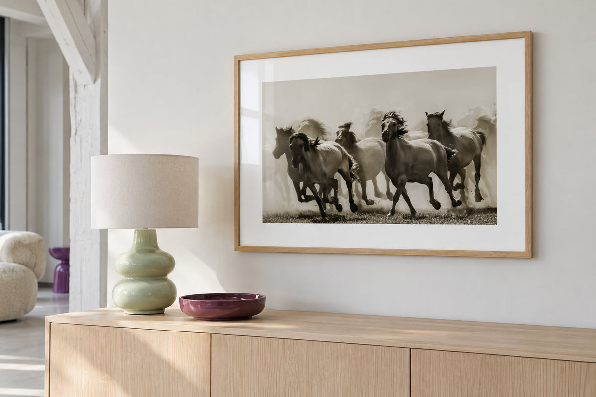 Horse - Framed poster in an interior