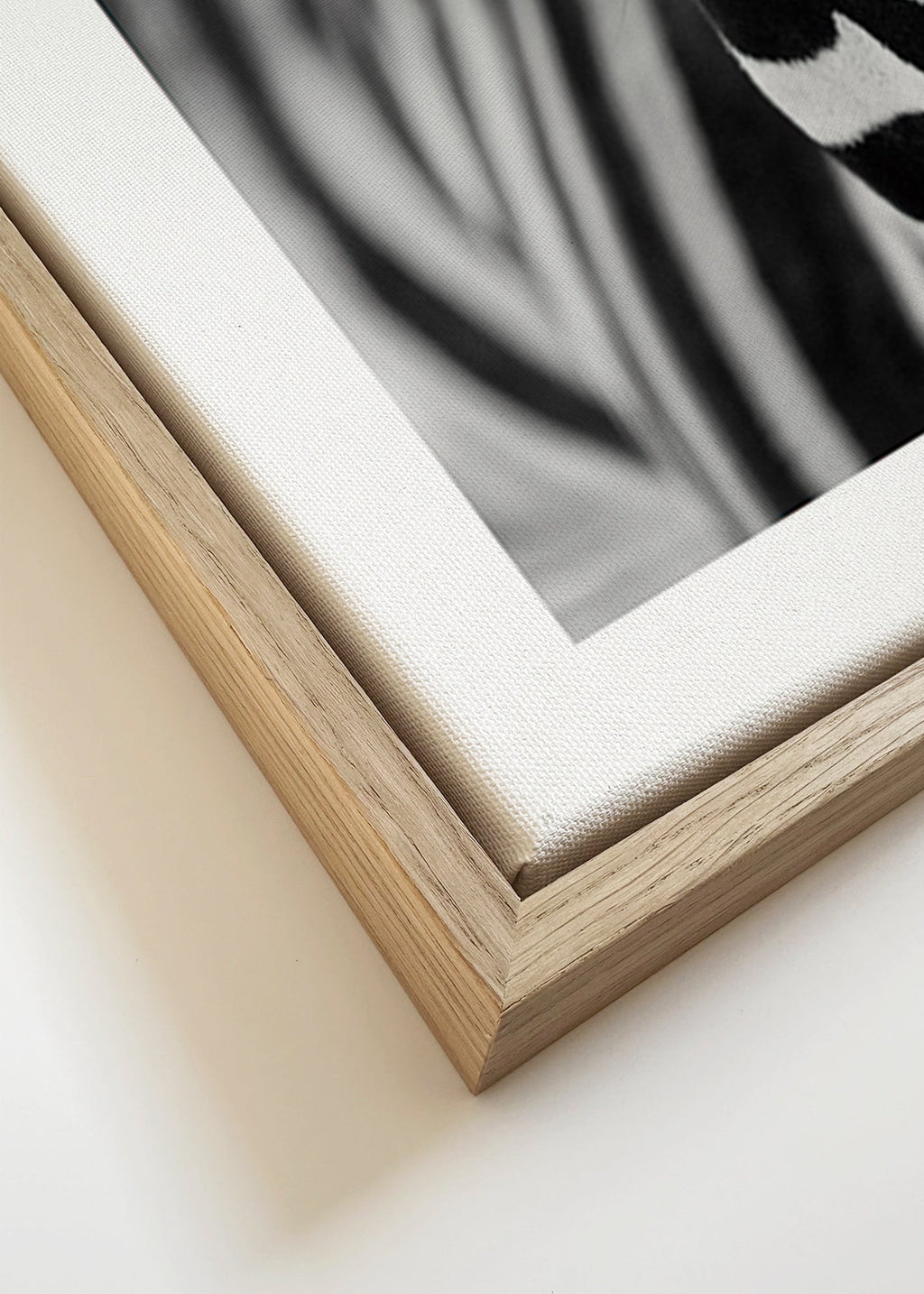 Cuadro cebra en primer plano – Canvas detail