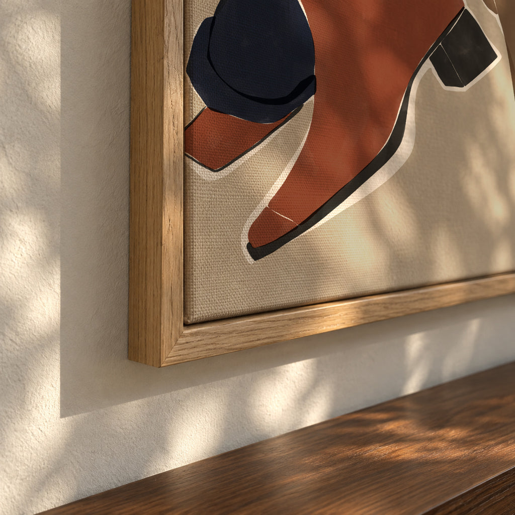 Fall Fashion Vibes Art Print By Ivy Green Illustrations - Framed canvas detail