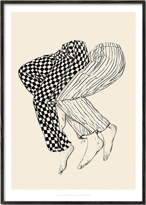 Ilustración de piernas entrelazadas – Black Frame