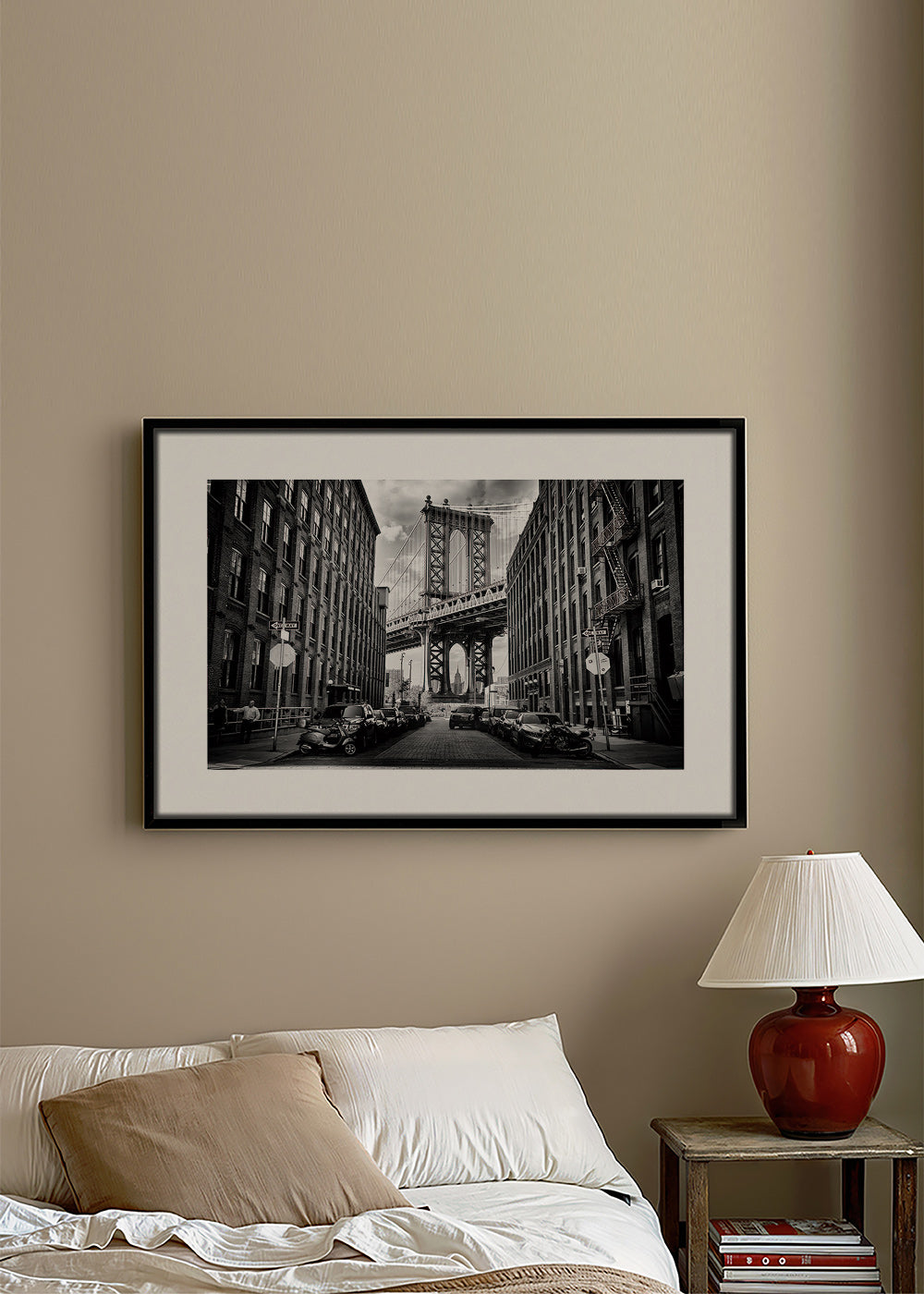 Cuadro de ciudades: Manhattan Bridge en blanco y negro – Canvas1