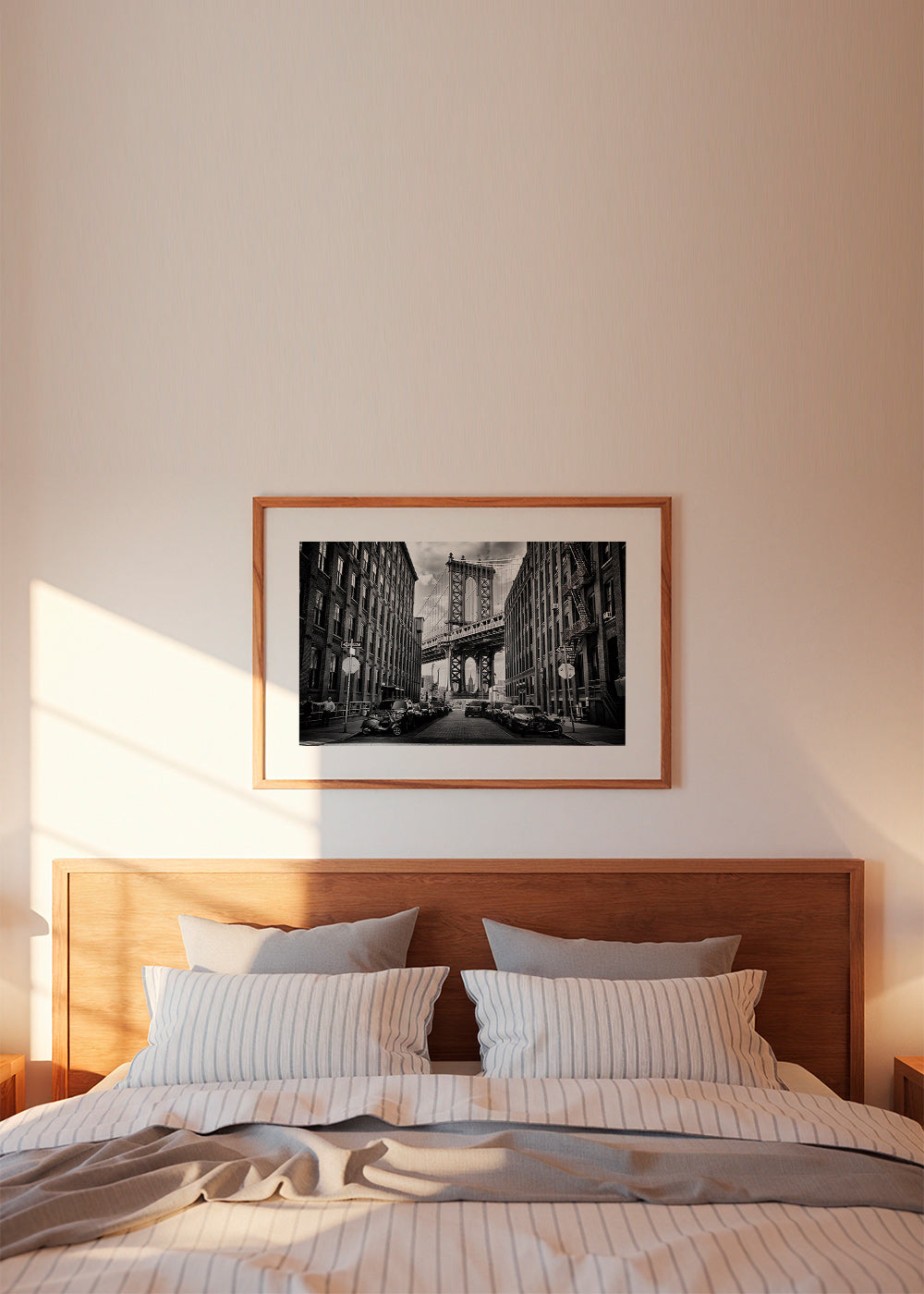 Cuadro de ciudades: Manhattan Bridge en blanco y negro – Product2