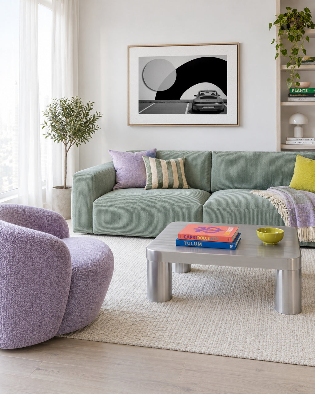 911 - Framed canvas in an interior