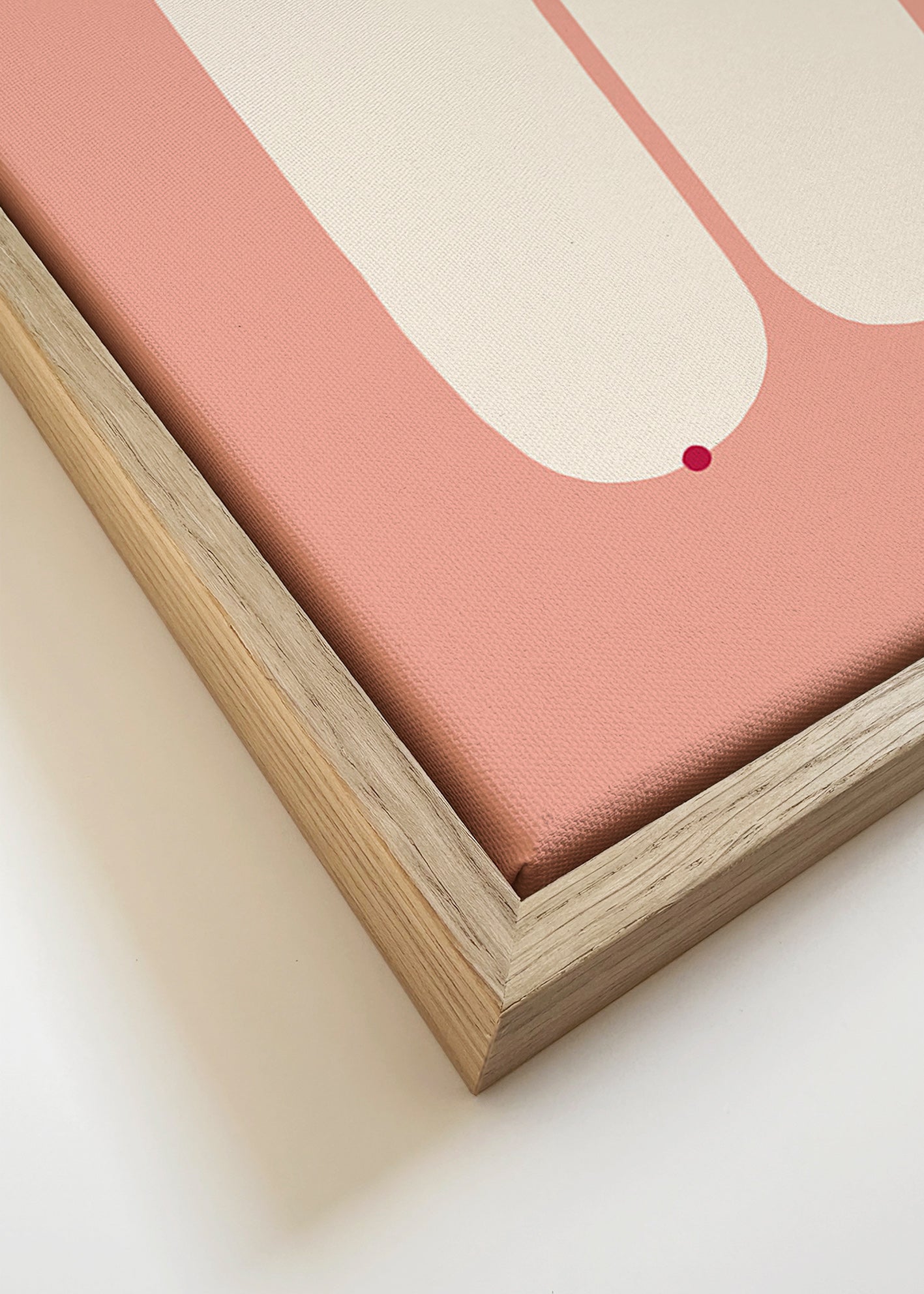 Ilustración femenina minimalista en rosa – Canvas detail
