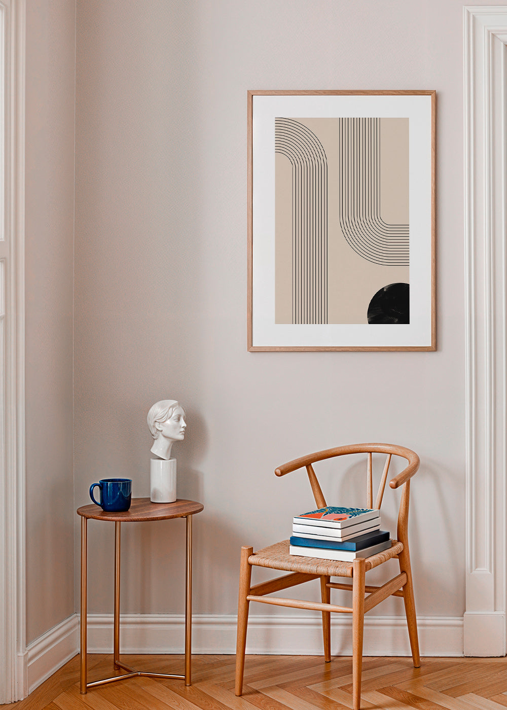 Cuadro minimalista con líneas arqueadas – Product3