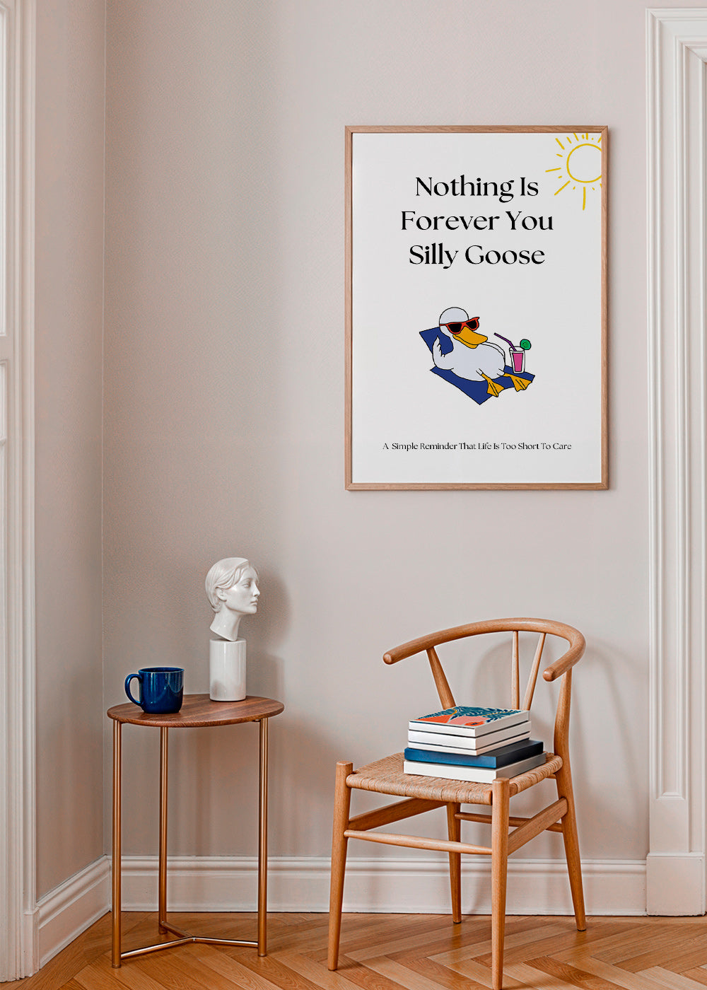 Cuadro ganso ilustrado con frase divertida – Product1