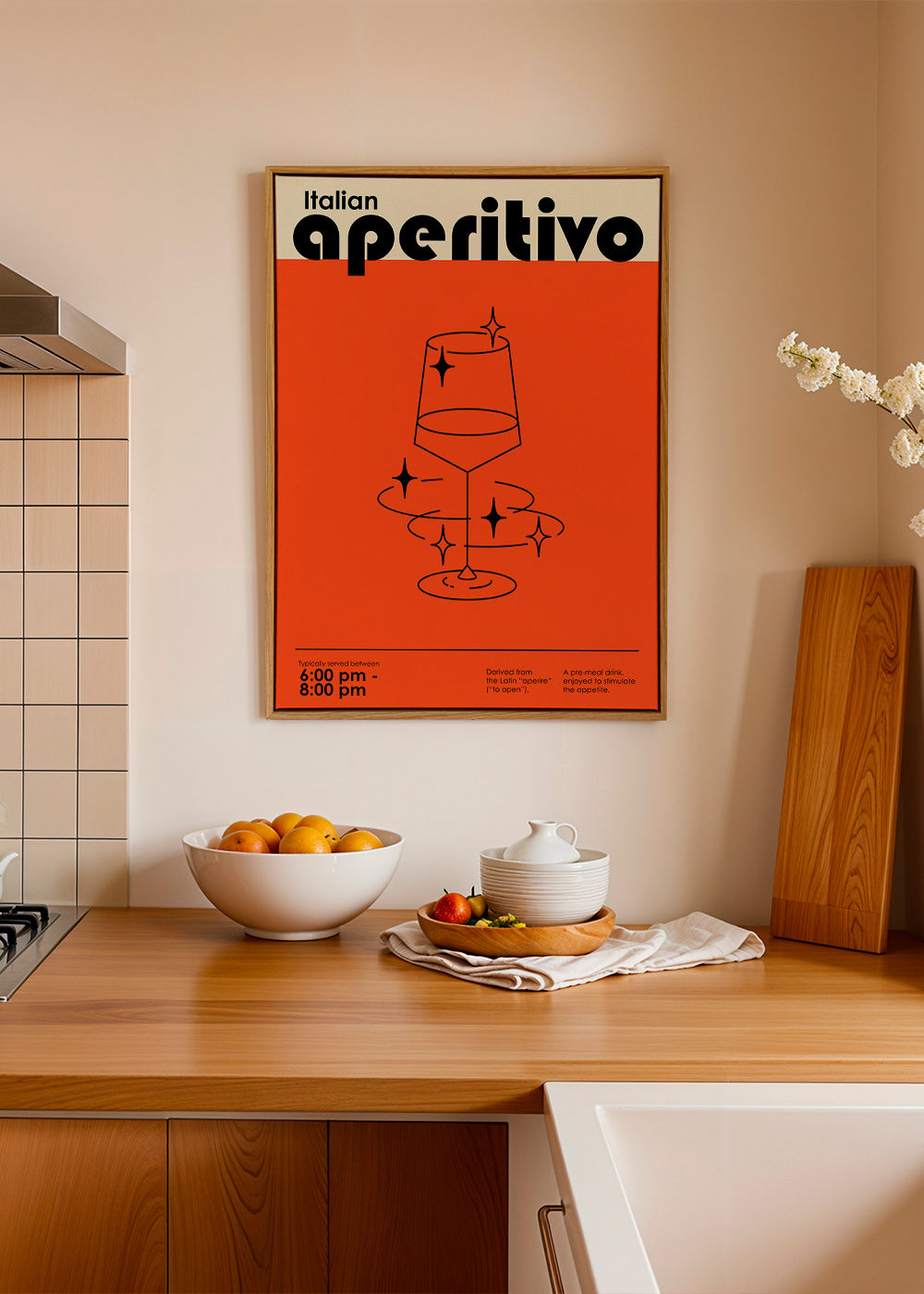 Cuadro de cocina Aperitivo italiano gráfico – Canvas1