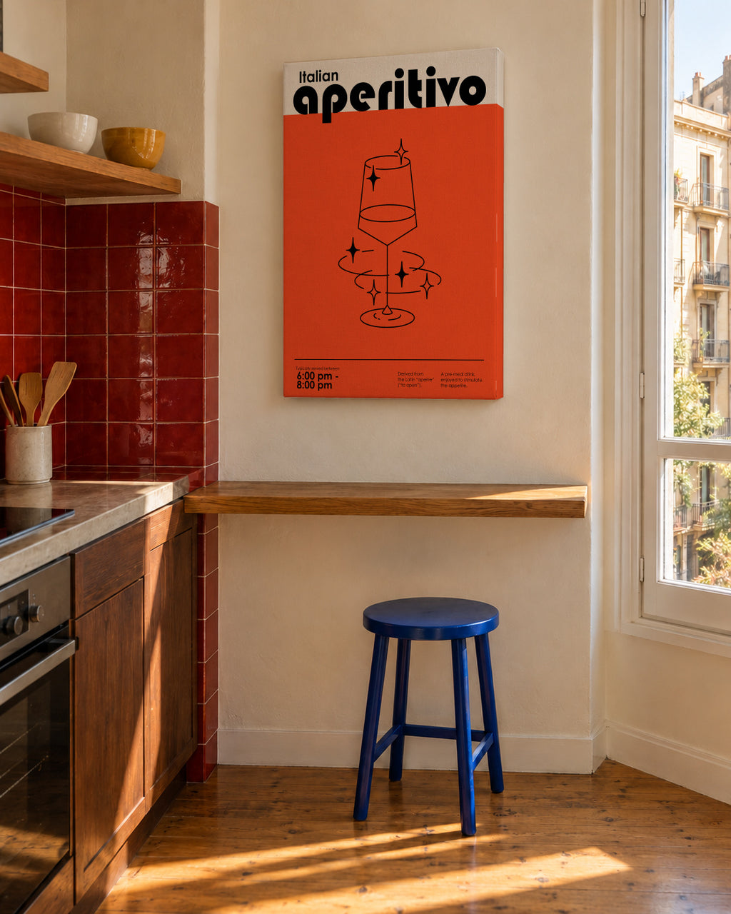 Italian Aperitivo - Unframed canvas in an interior