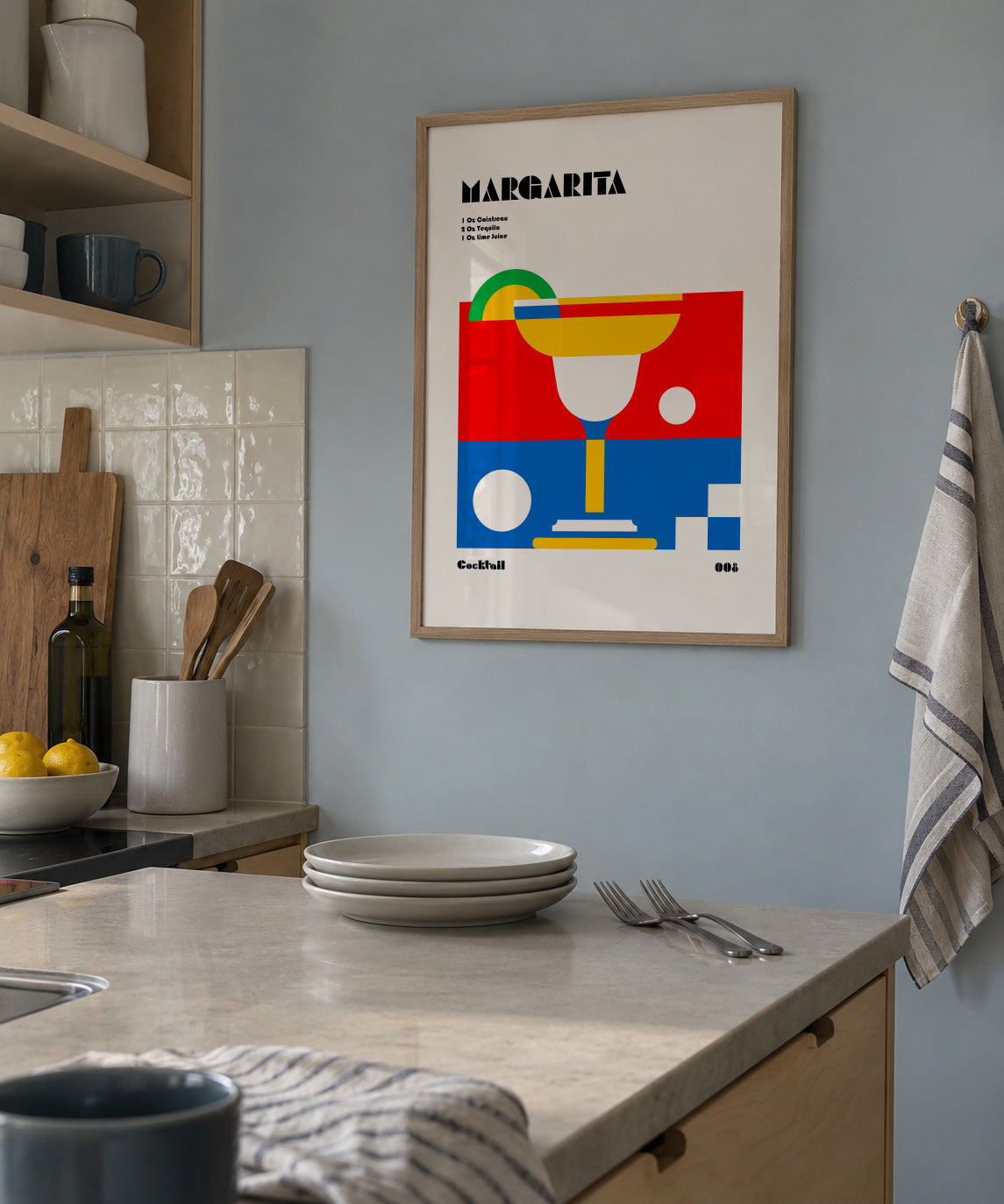 Margarita Bauhaus Cocktail - Framed poster in an interior