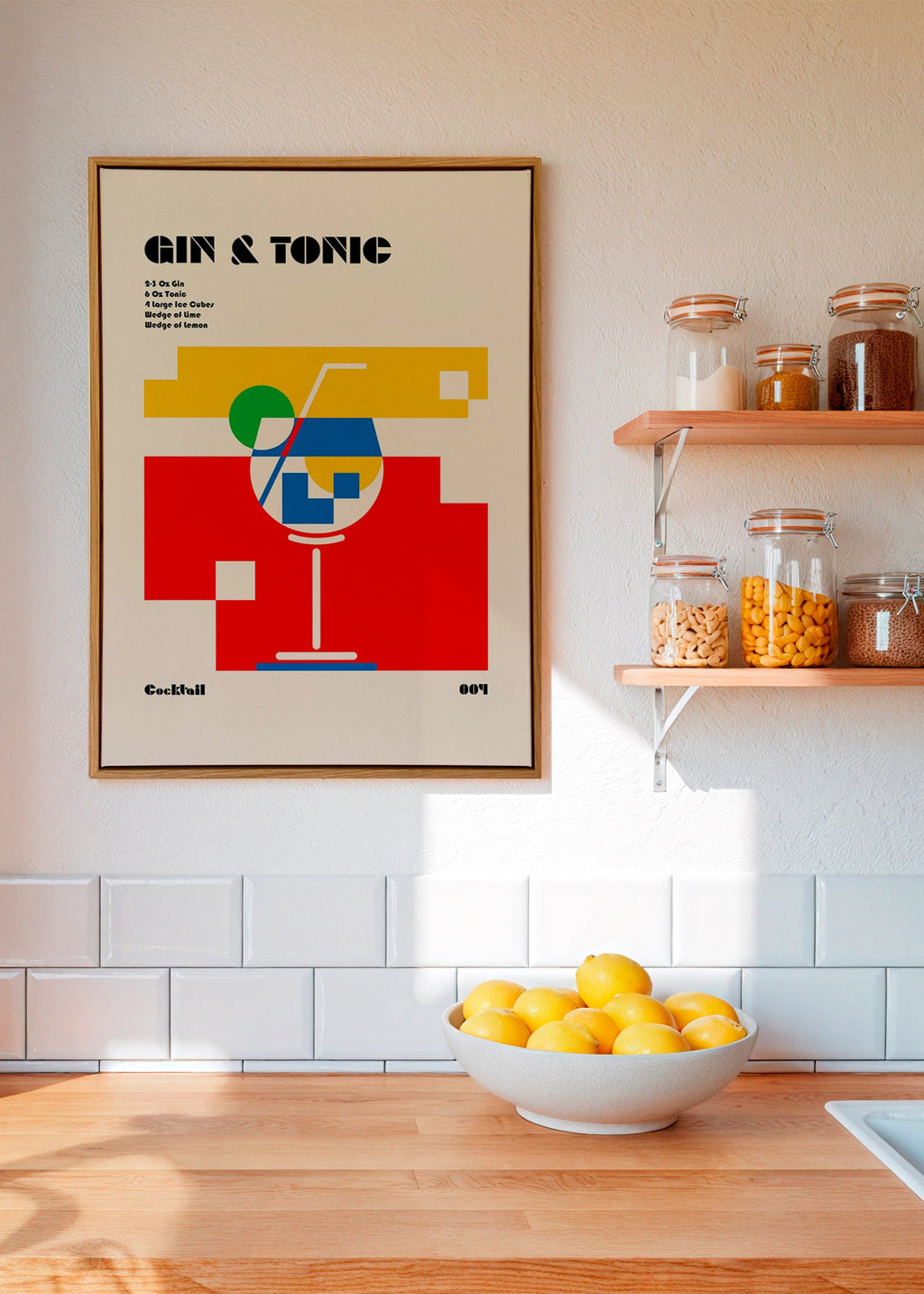 Cuadro de cocina Gin Tonic estilo Bauhaus – Canvas2