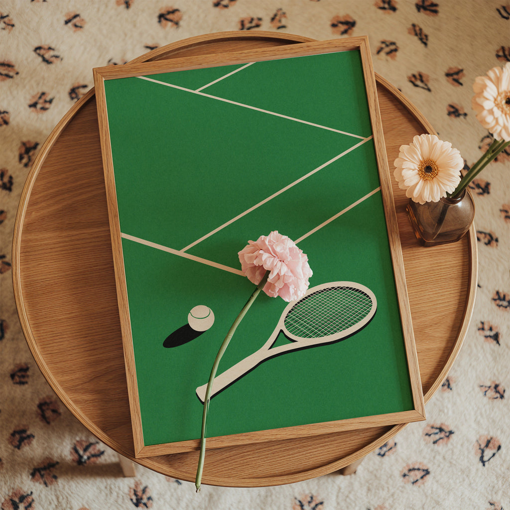 Rosi Feist Lawn Tennis Club - Framed poster in an interior