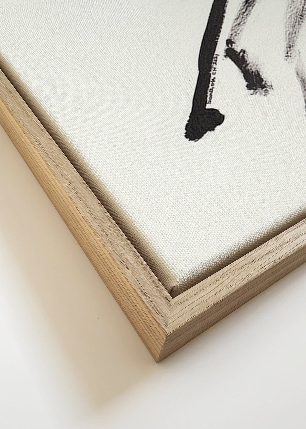 Cuadro de caballos en tinta gestual – Canvas detail