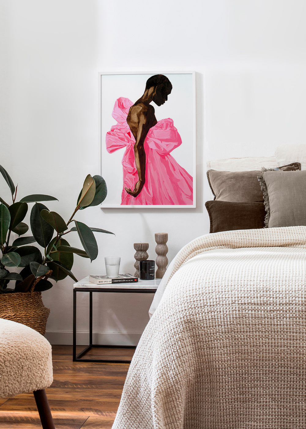 Ilustración figura en vestido rosa – Product1