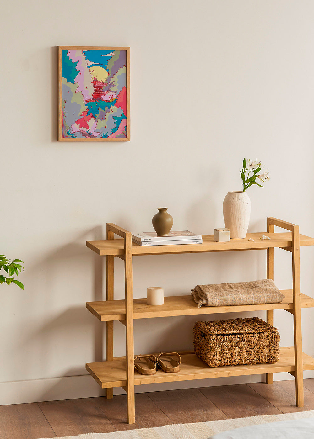 Ilustración de templo japonés en colores vibrantes – Product3