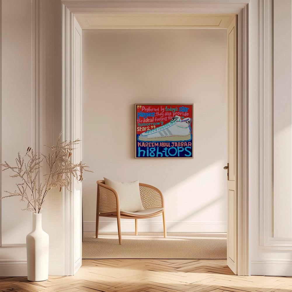 Cuadro deportivo High Tops con tipografía vintage – Canvas2