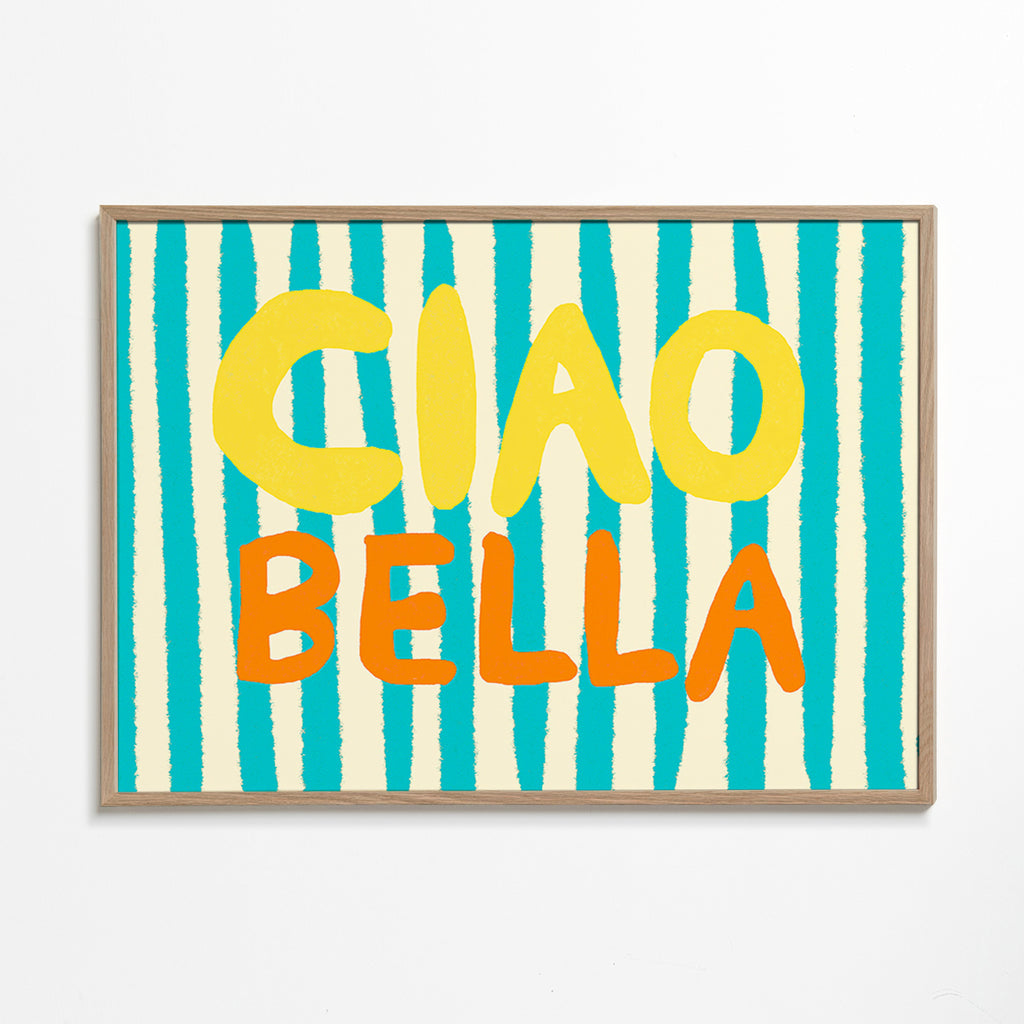 Ilustración 'Ciao Bella' tipográfica – Oak Frame