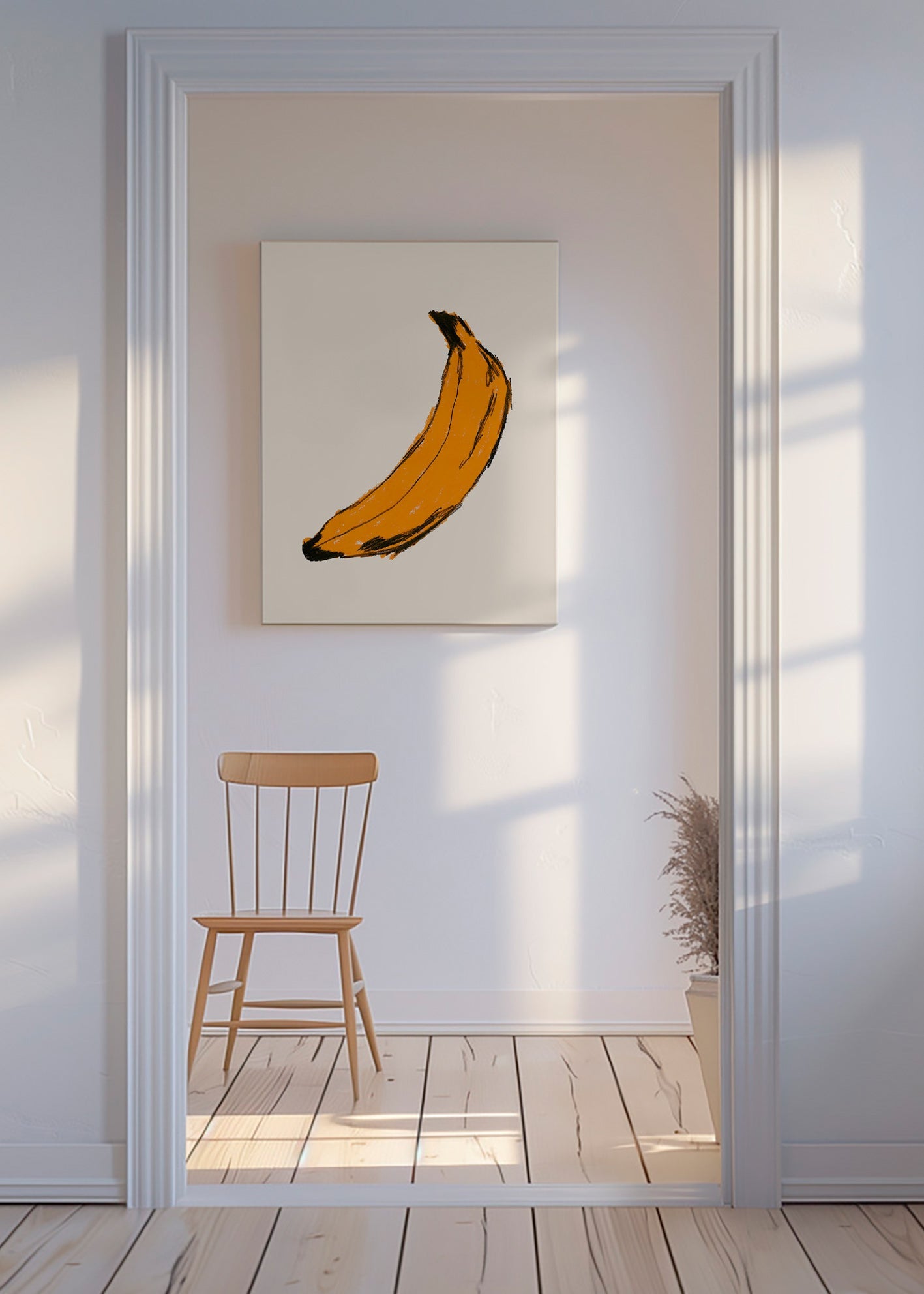Cuadro de cocina banana ilustrada – Canvas