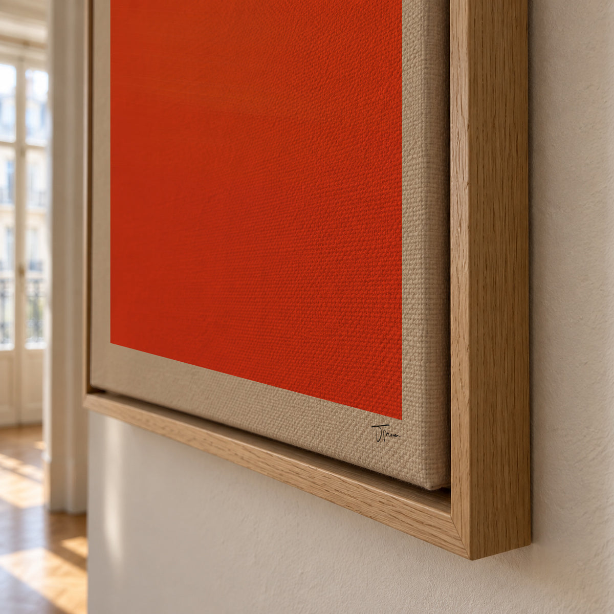 Sunset Horizon - Framed canvas detail