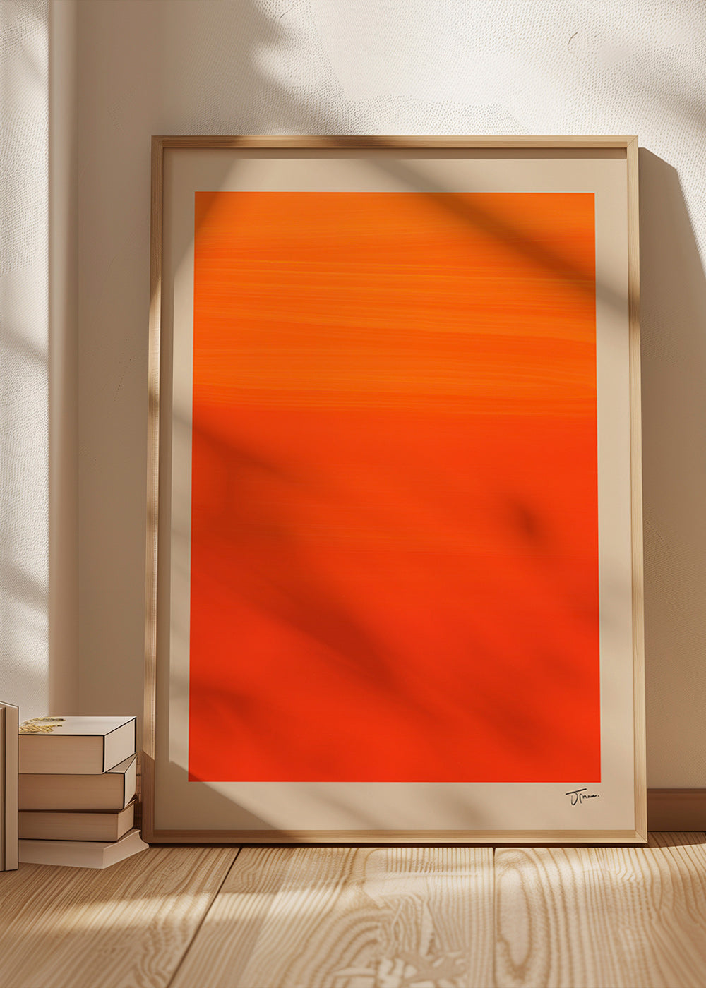 Abstract orange horizon artwork | Wall art, framed prints and
