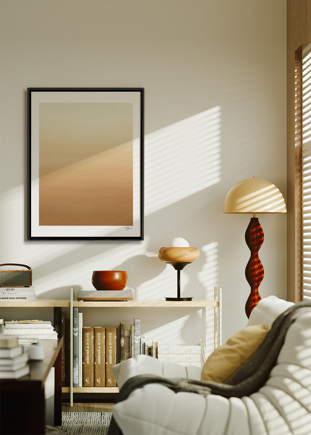 Desert Sand - Framed canvas in an interior