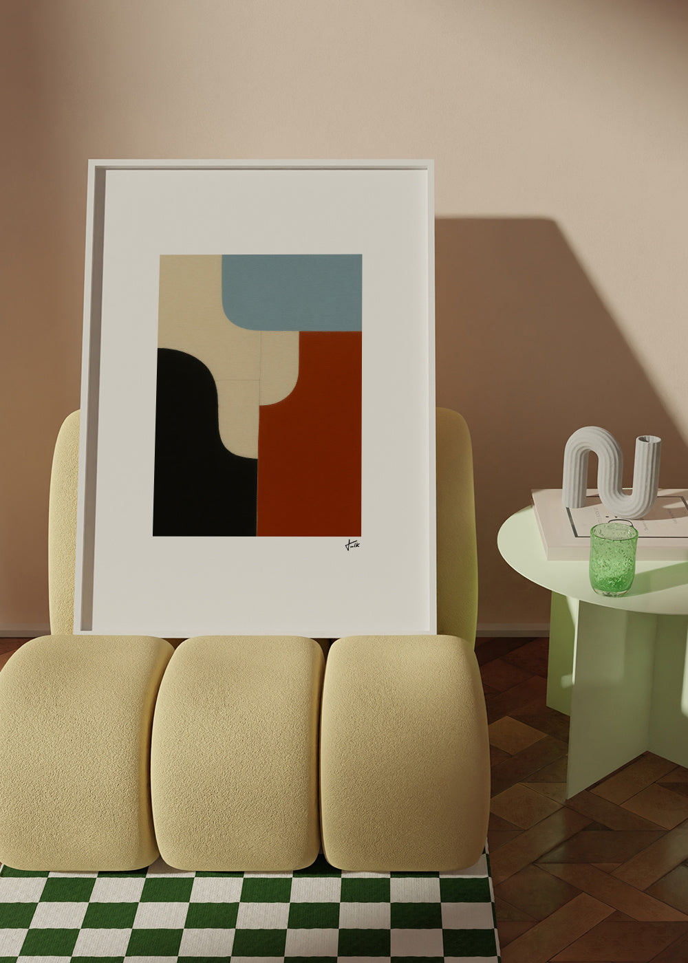 Modular Curve I - Framed poster in an interior
