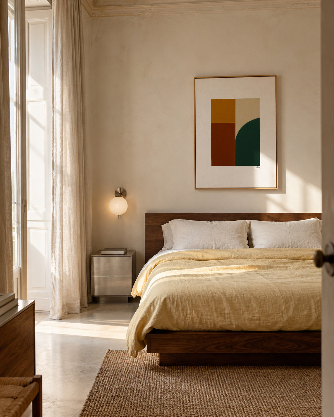 Modular Curve II - Framed canvas in an interior