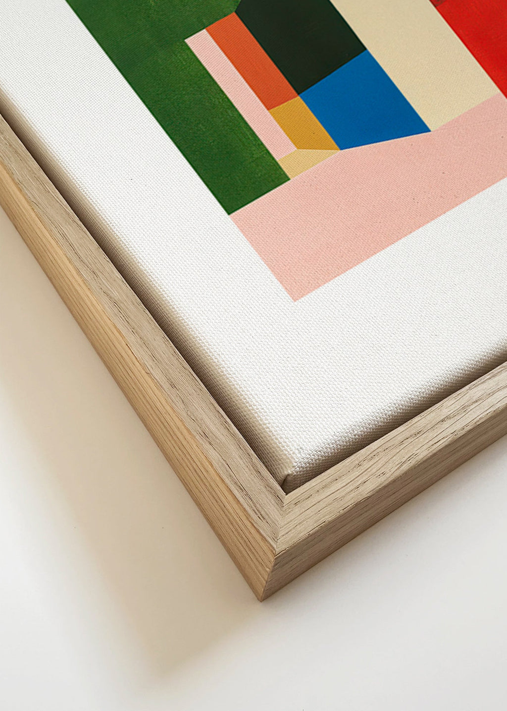 Cuadro geométrico con volúmenes coloreados – Canvas detail