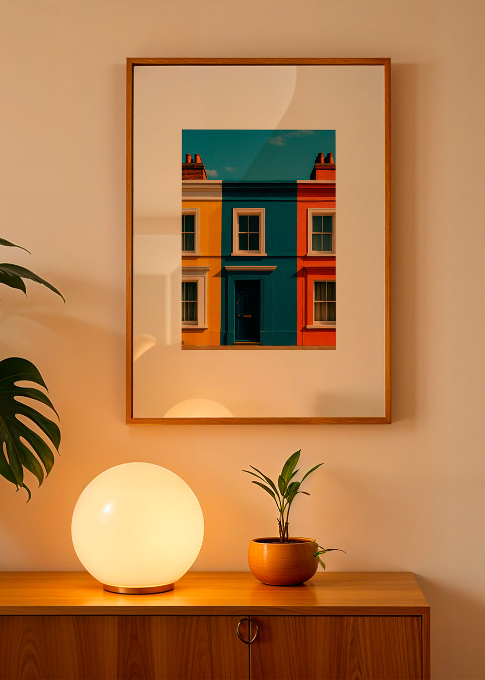 Cuadro de ciudades con fachada a tres colores – Product1