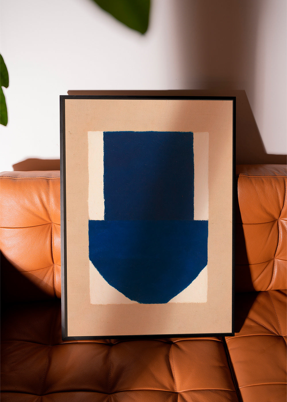 Cuadro geométrico azul y beige – Product2