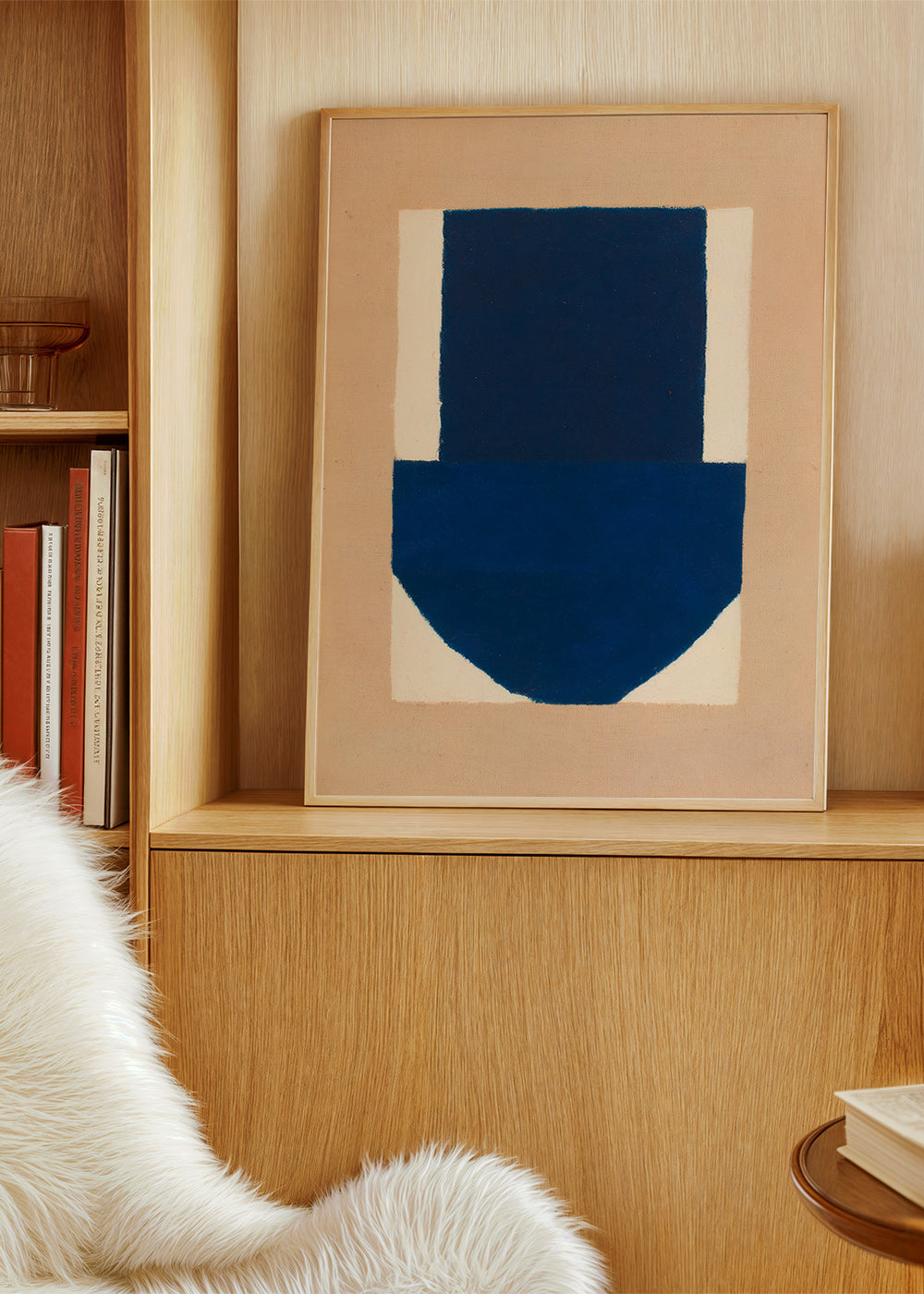 Cuadro geométrico azul y beige – Product3