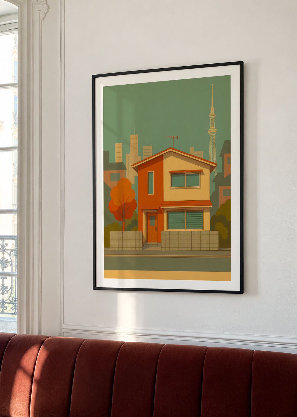Tokyo House - Framed poster in an interior