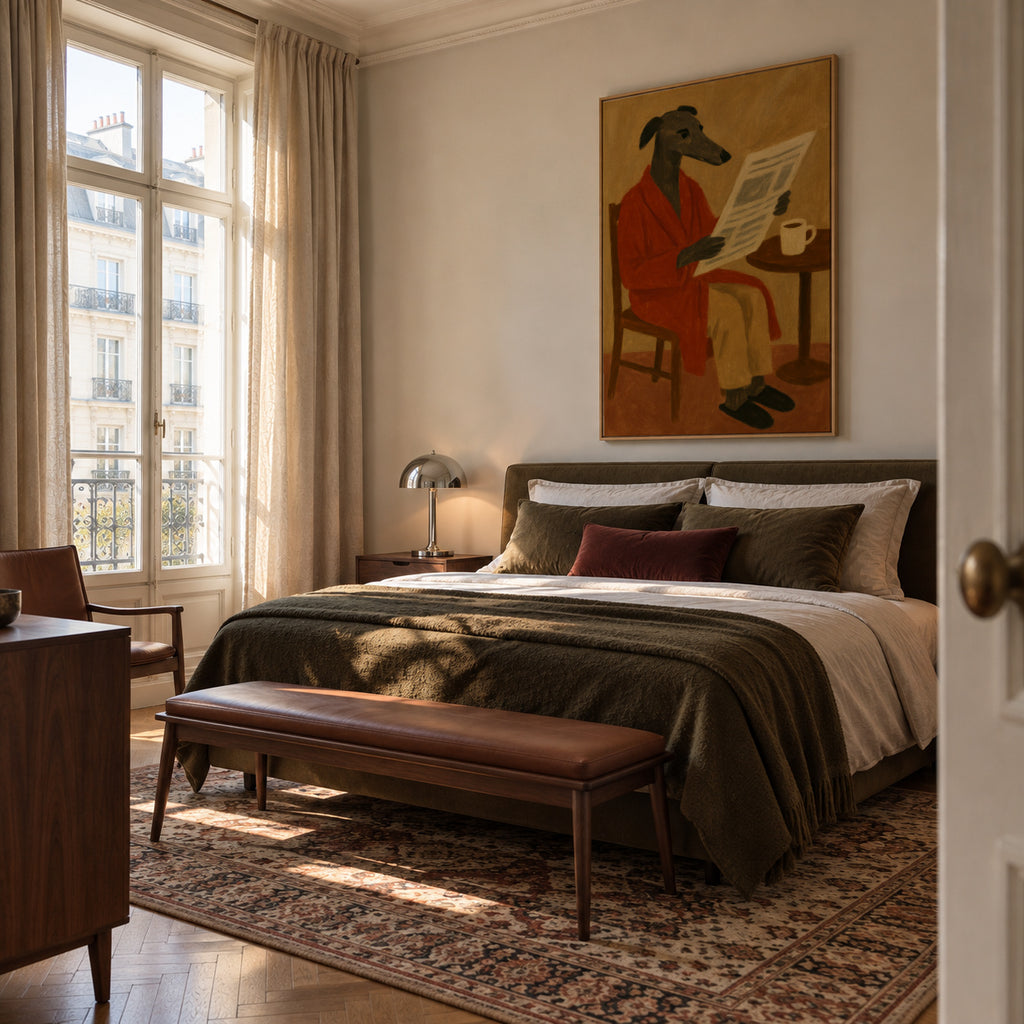 Morning News - Framed canvas in an interior