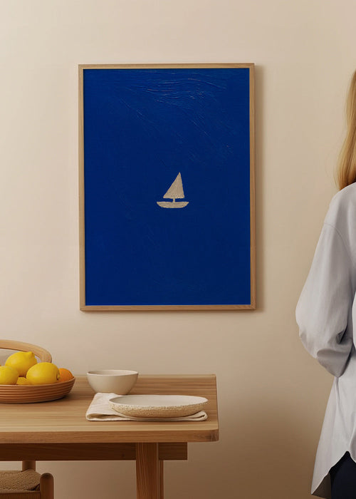 Cuadro de paisaje con velero minimalista – Product1