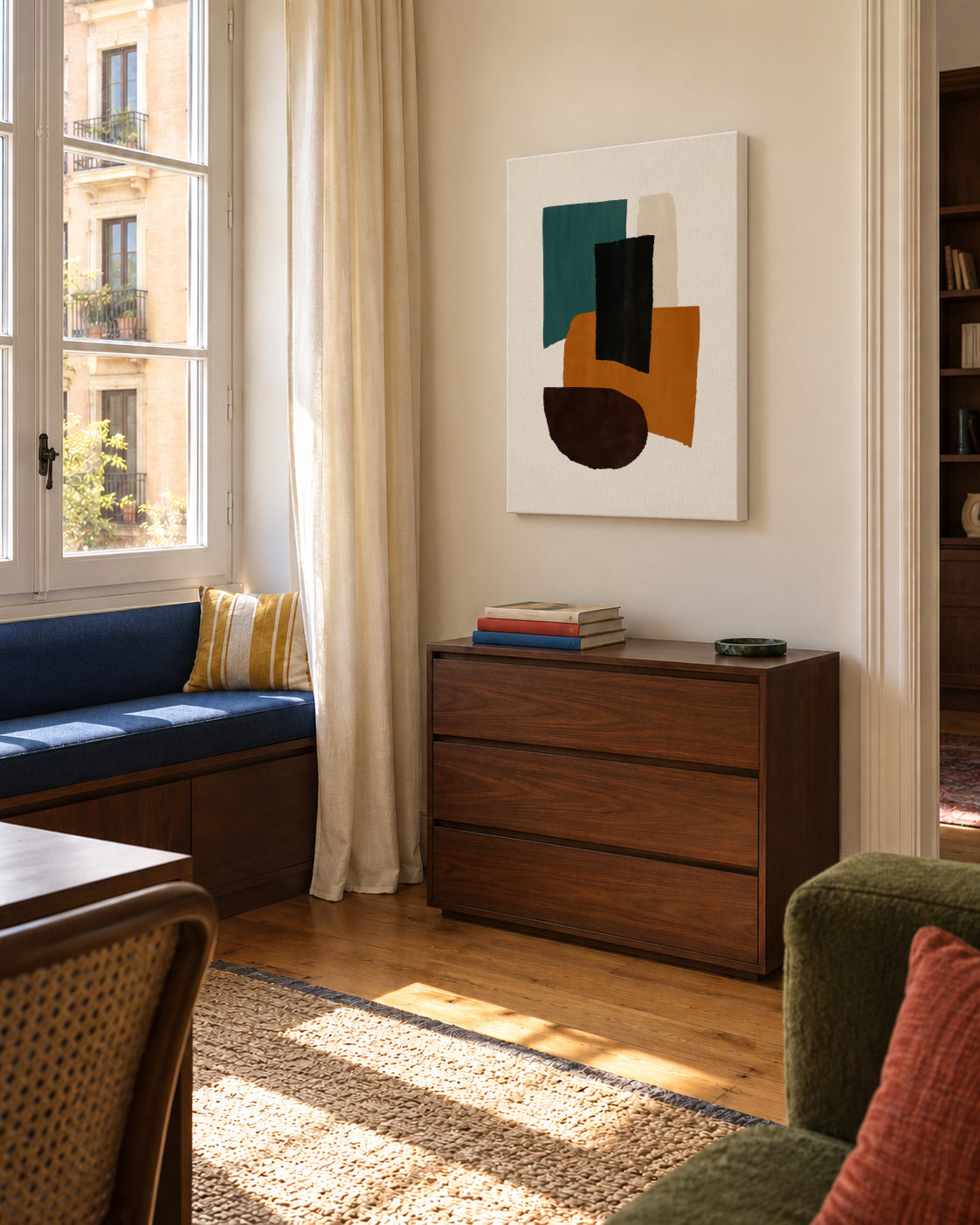 Dark Harmony - Unframed canvas in an interior