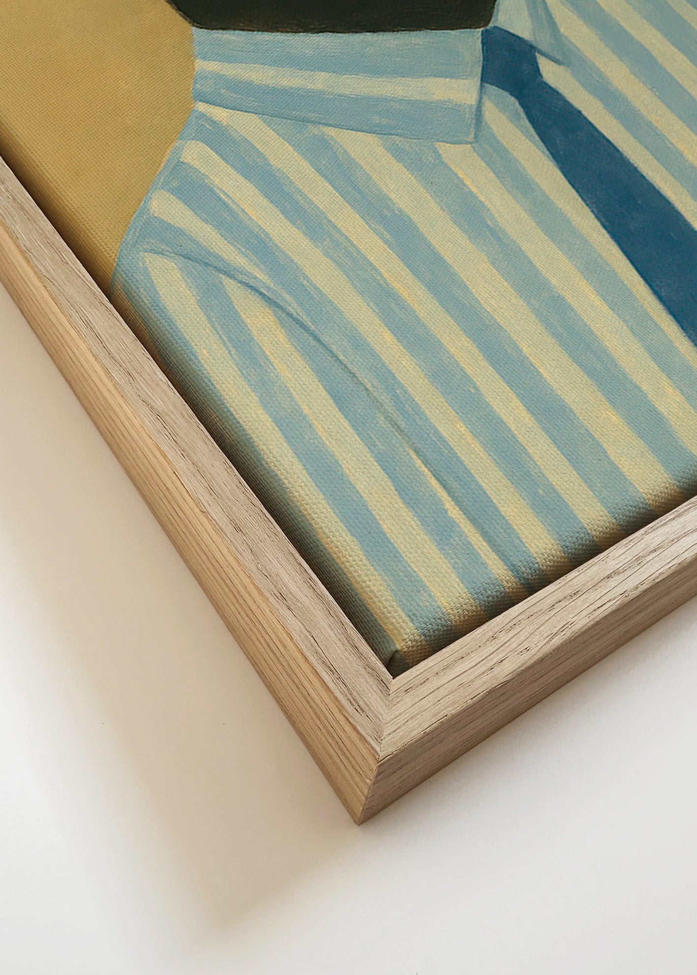 Cuadro simio en camisa a rayas – Canvas detail