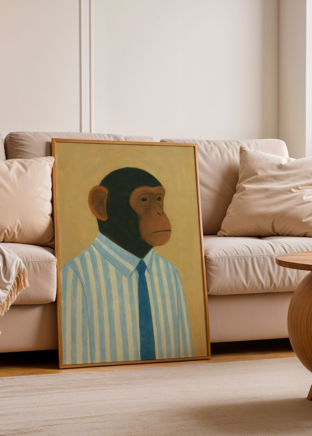 Cuadro simio en camisa a rayas – Product3