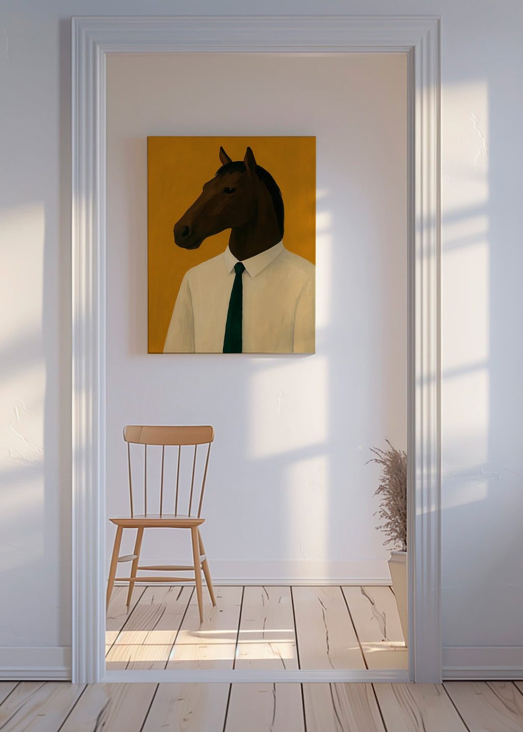 Cuadro de caballo con corbata – Canvas