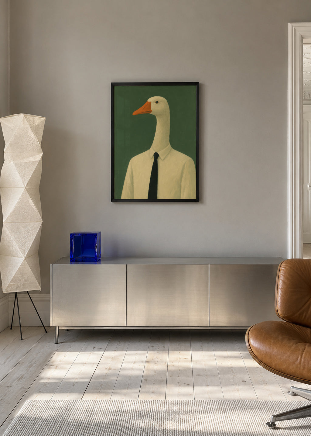Executive Goose - Framed poster in an interior