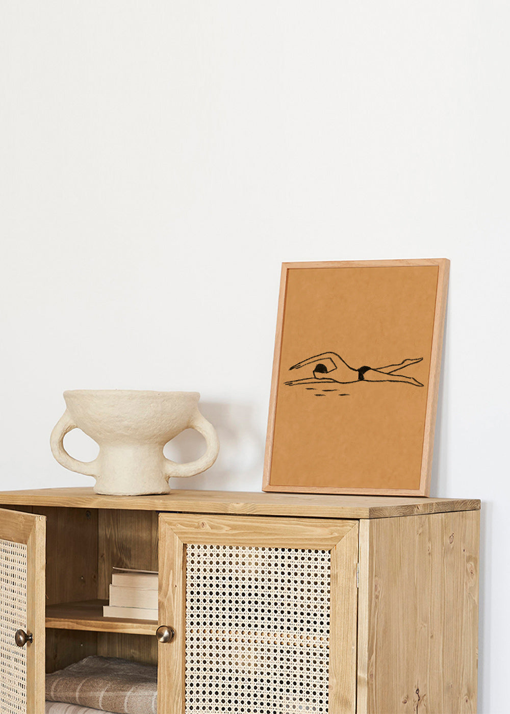 Ilustración nadadora en trazo lineal – Product1