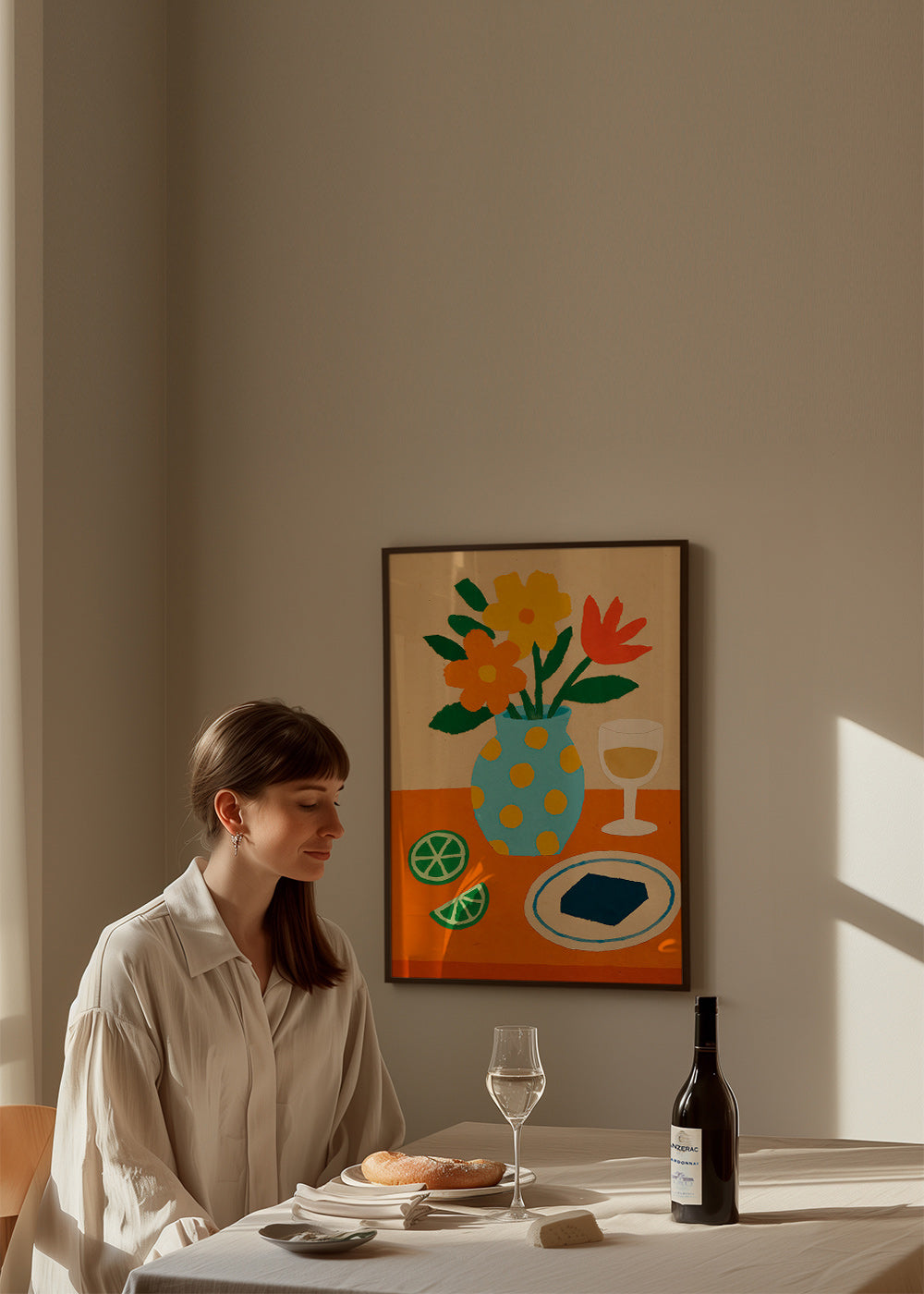 Cuadro de cocina con flores y aperitivo – Product3