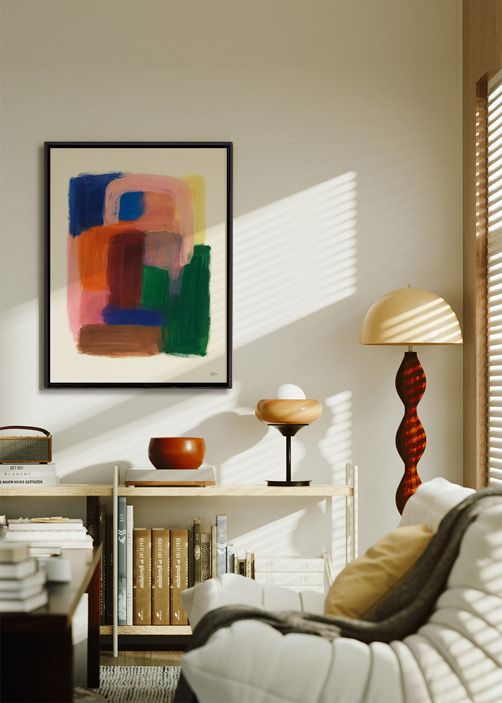 Cuadro abstracto con trazos coloridos – Canvas1