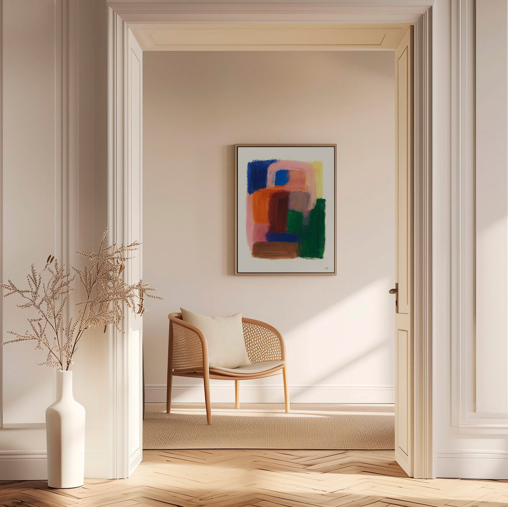 Cuadro abstracto con trazos coloridos – Canvas2