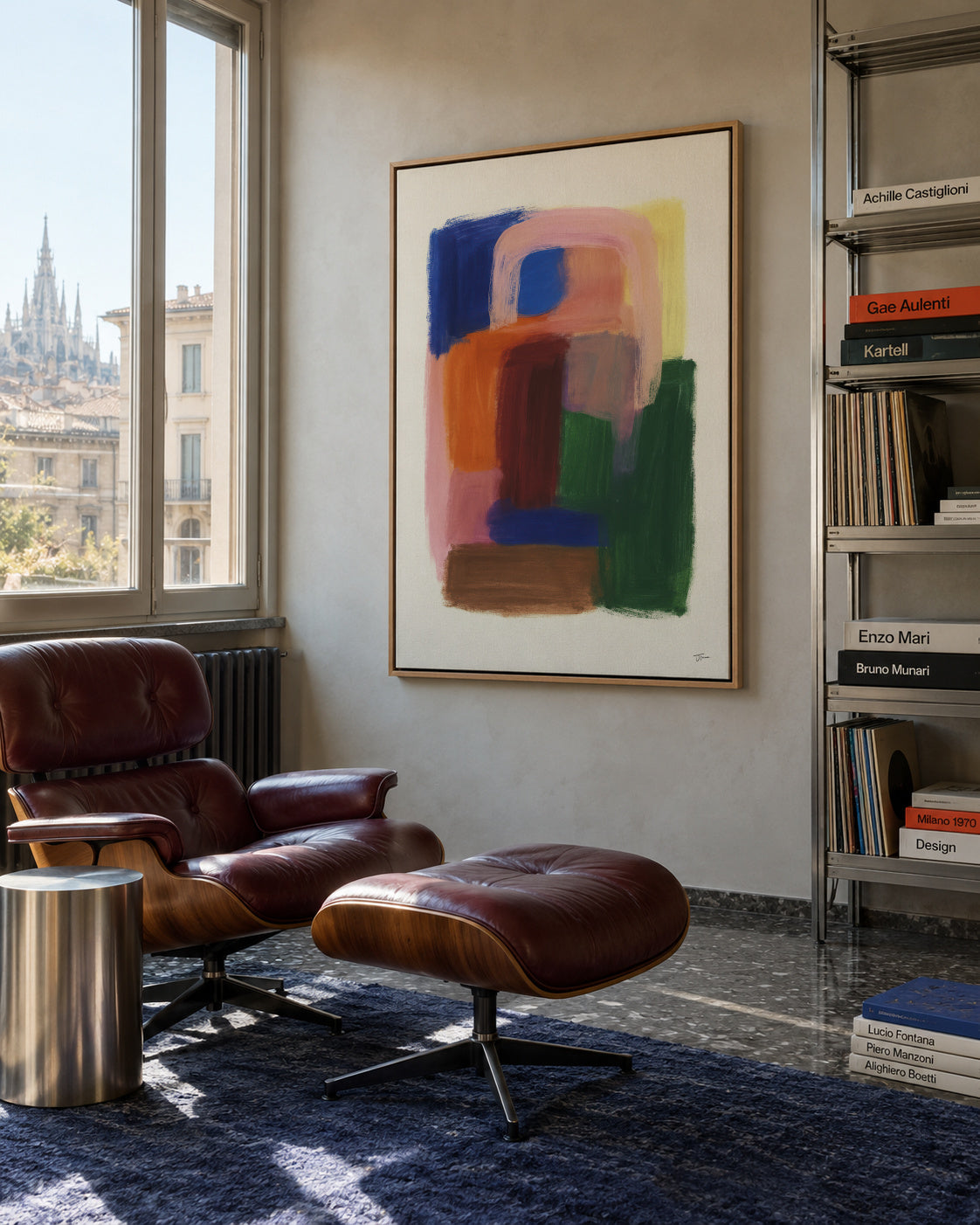 Abstract Portrait - Framed canvas in an interior