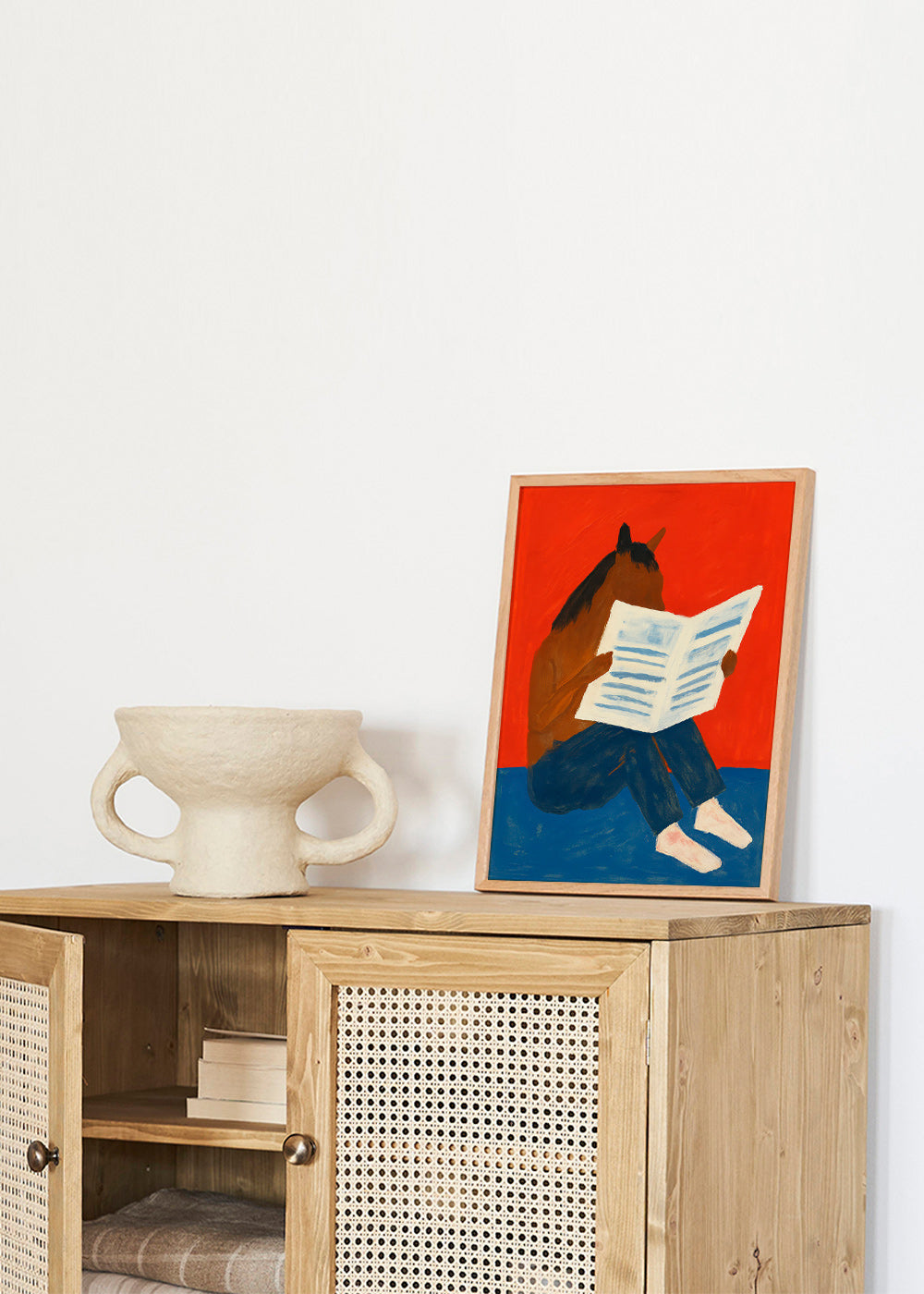 Cuadro de caballo leyendo el periódico – Product3