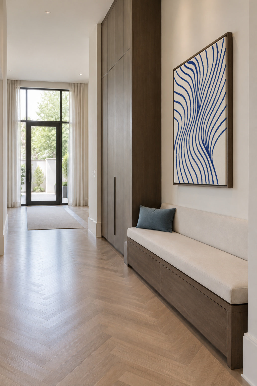 Optical Waves - Framed canvas in an interior