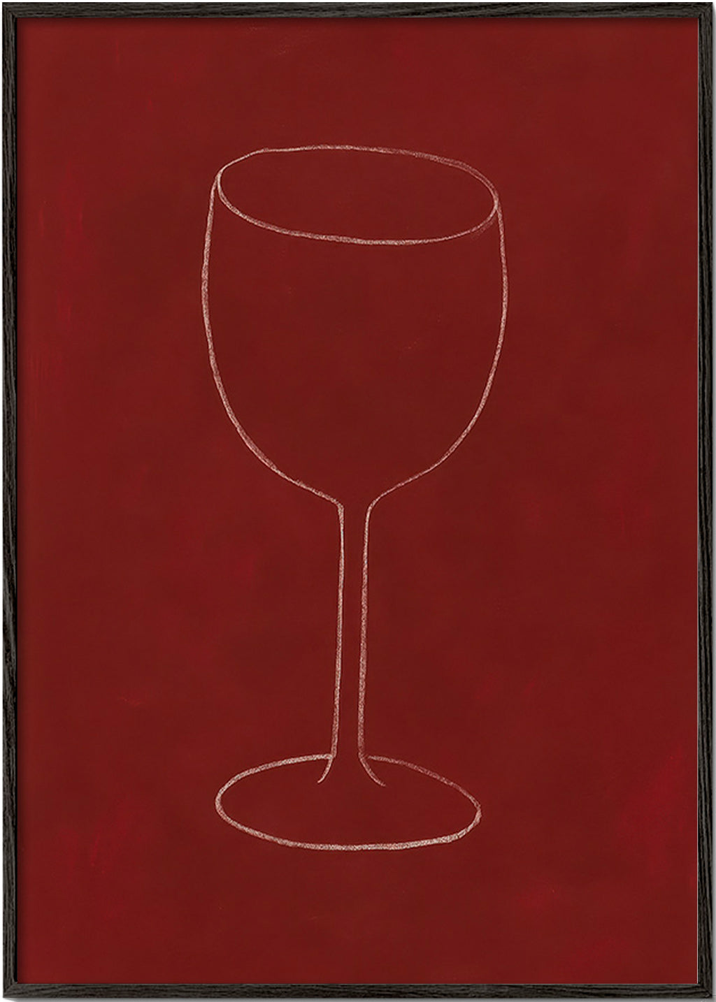 Cuadro de cocina con silueta de copa – Black Frame