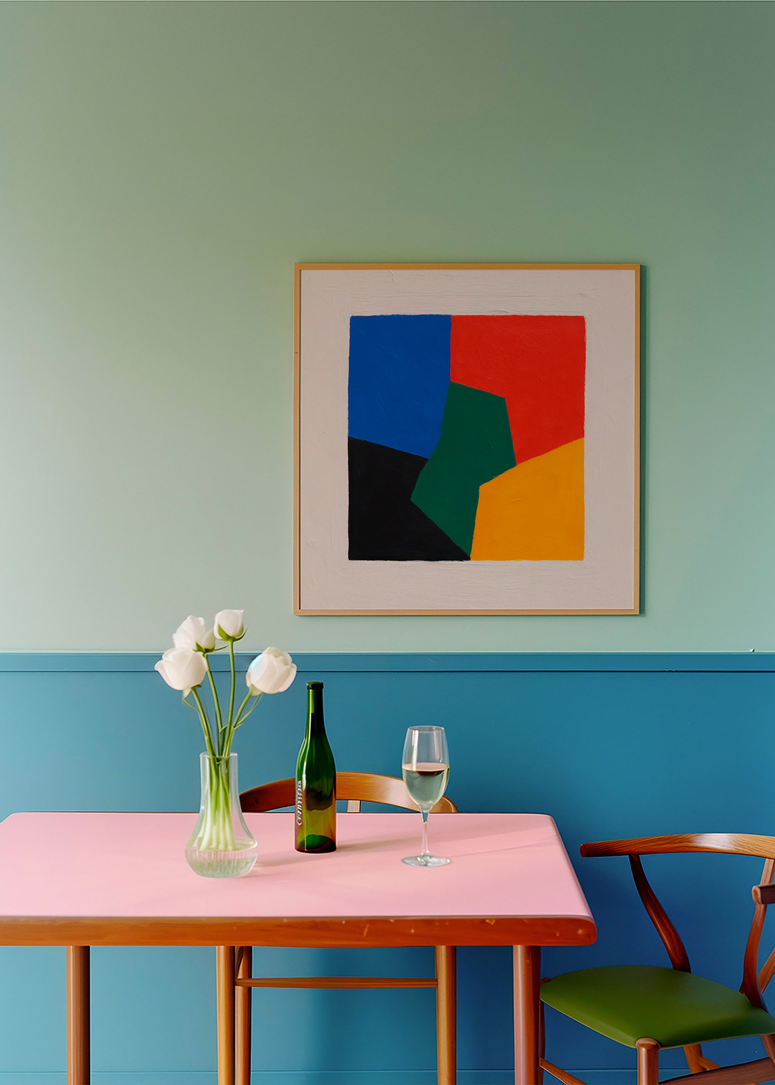 Cuadro geométrico bloques de color – Product1