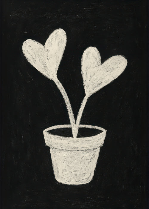 Heart Leaf Pot - Unframed art print
