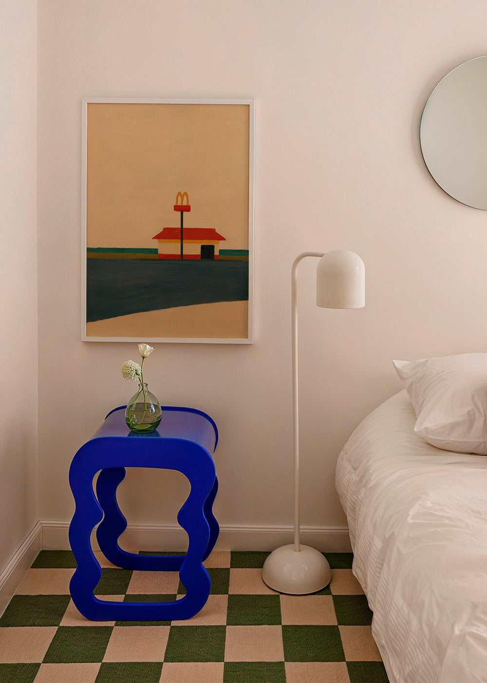 Cuadro de cocina minimalista con restaurante y arco dorado – Product3