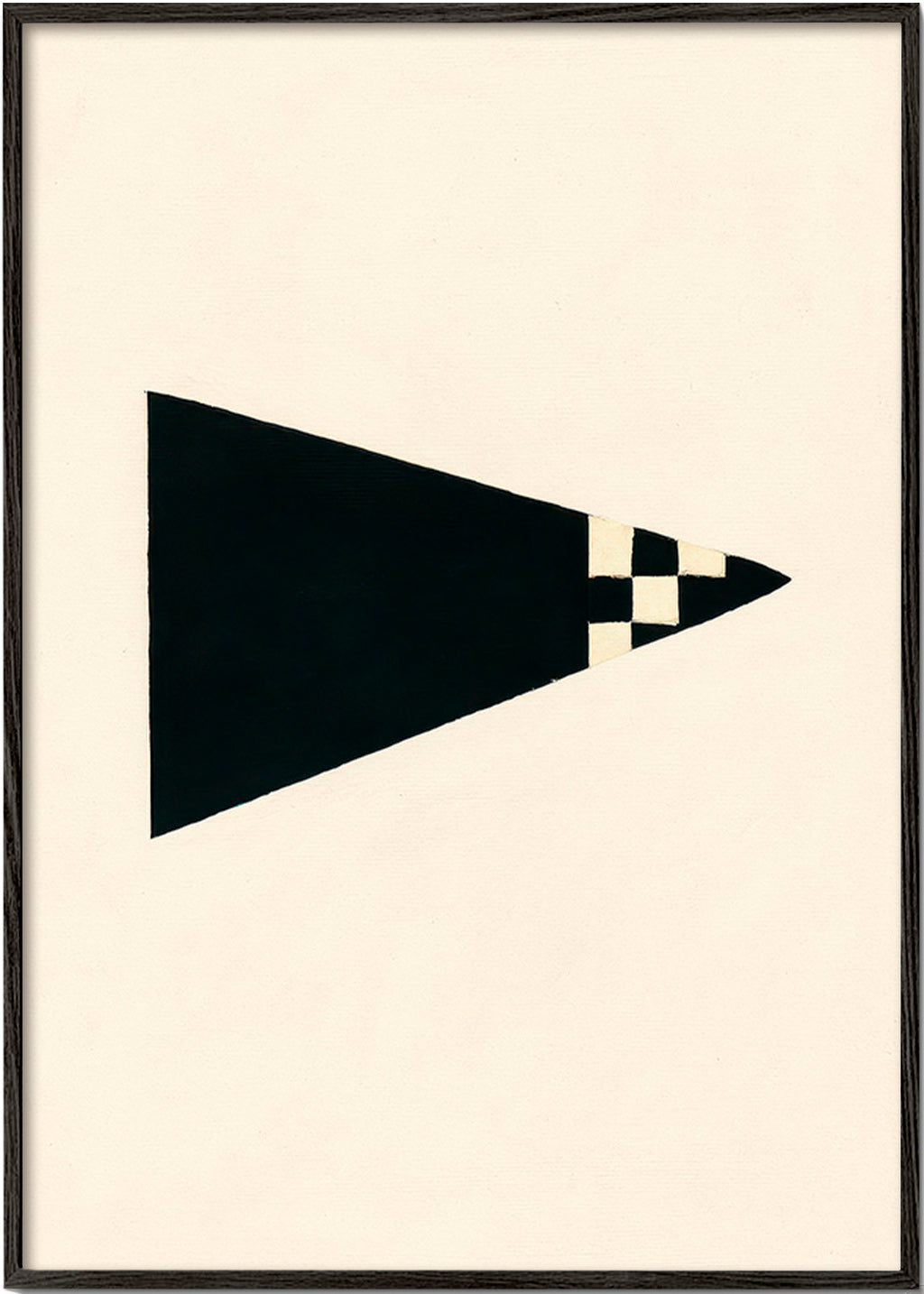 Cuadro minimalista con bandera geométrica – Black Frame